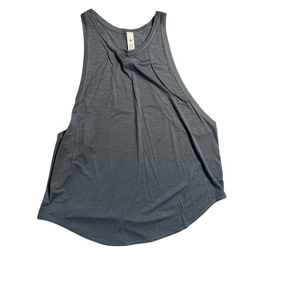 Lululemon Plank To Pike Tank Blue Charcoal Size 14 Relaxed Fit High Stretch - Picture 1 of 2